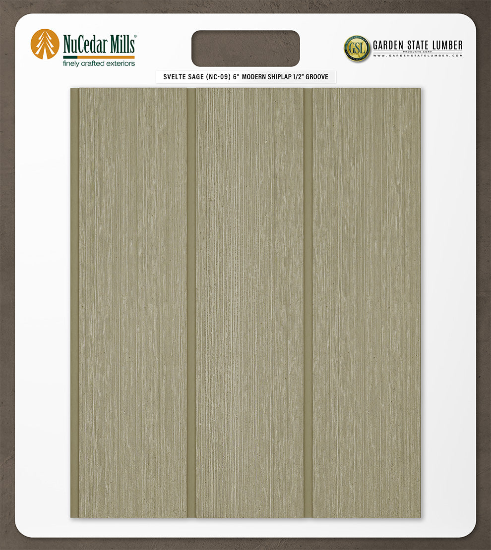6″ RoughSawn T&G Modern Shiplap Strips - 2' x 2' Display