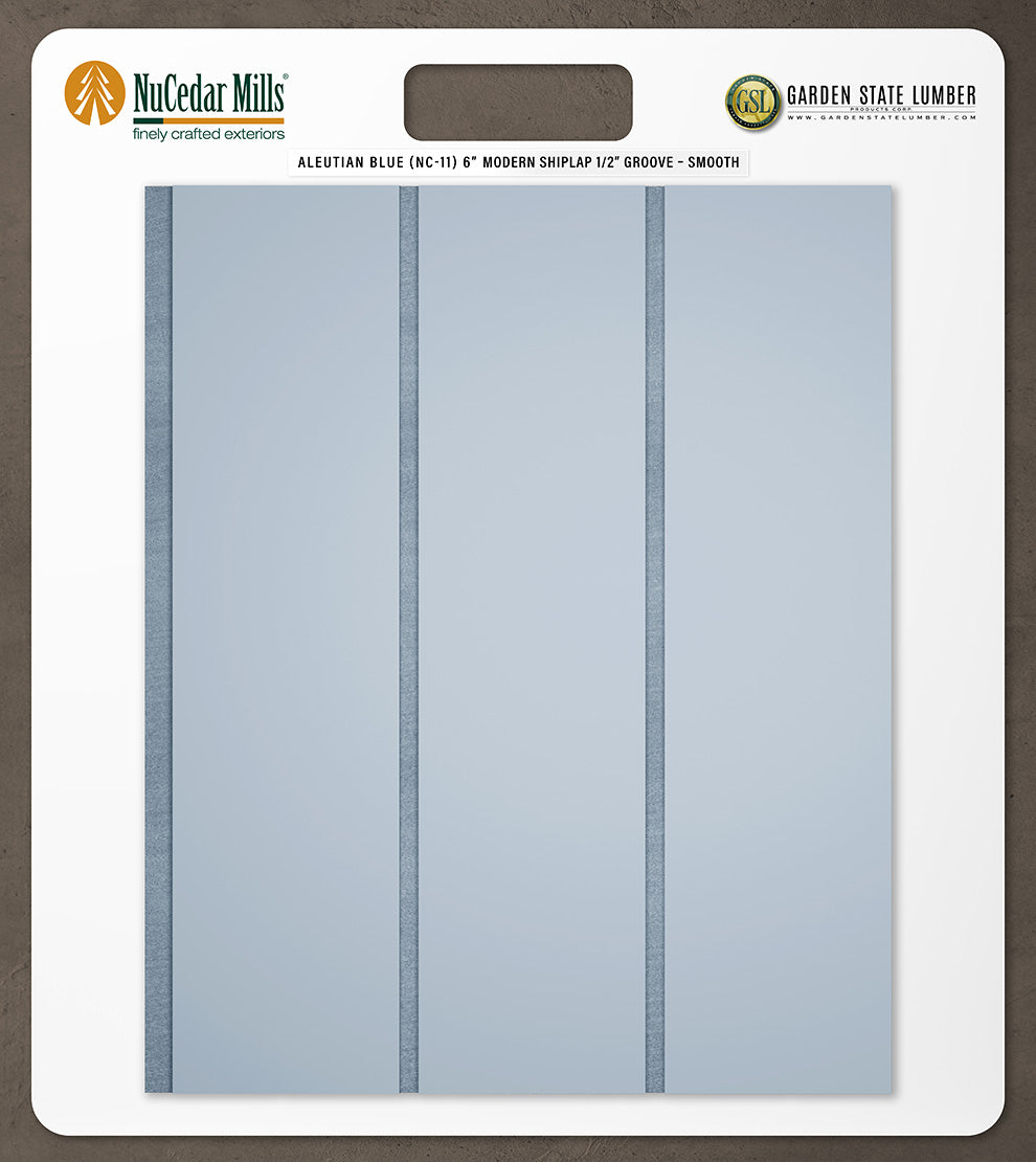 6″ Smooth T&G Modern Shiplap Strips - 2' x 2' Display