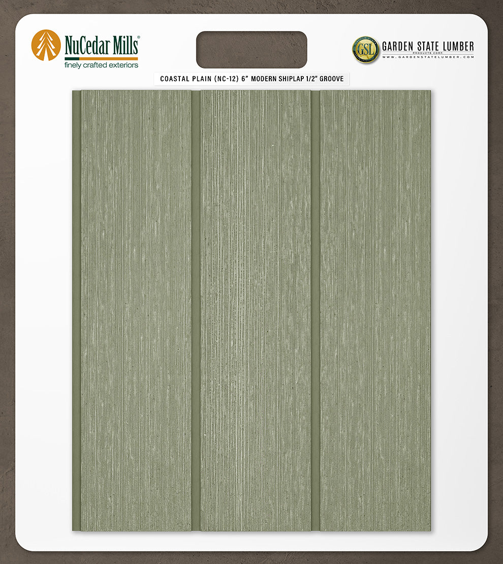 6″ RoughSawn T&G Modern Shiplap Strips - 2' x 2' Display