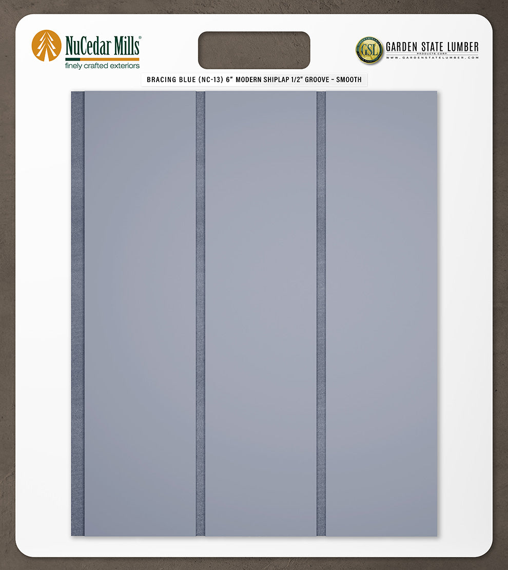 6″ Smooth T&G Modern Shiplap Strips - 2' x 2' Display