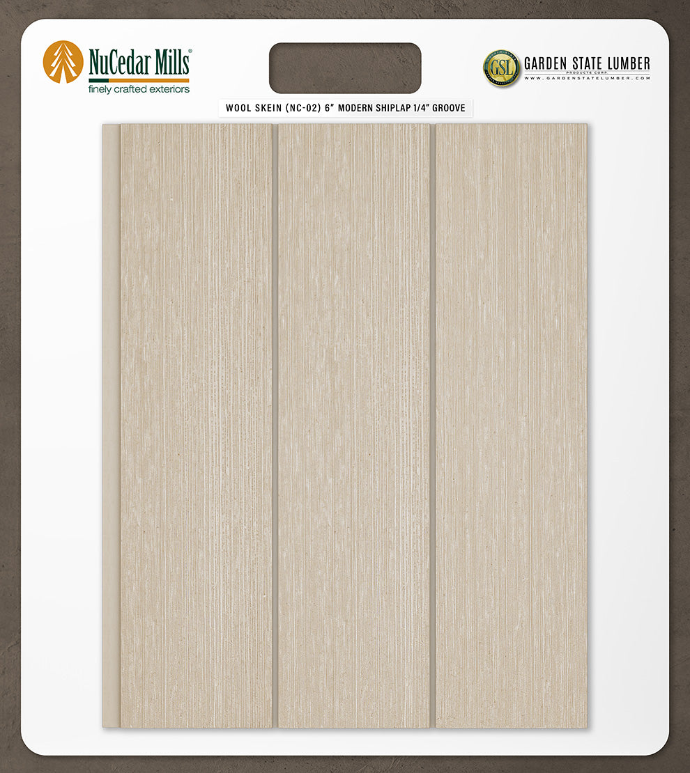 6″ RoughSawn T&G Modern Shiplap Strips - 2' x 2' Display