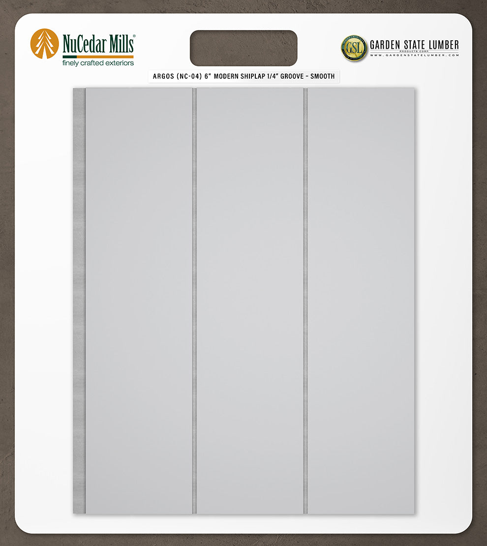 6″ Smooth T&G Modern Shiplap Strips - 2' x 2' Display