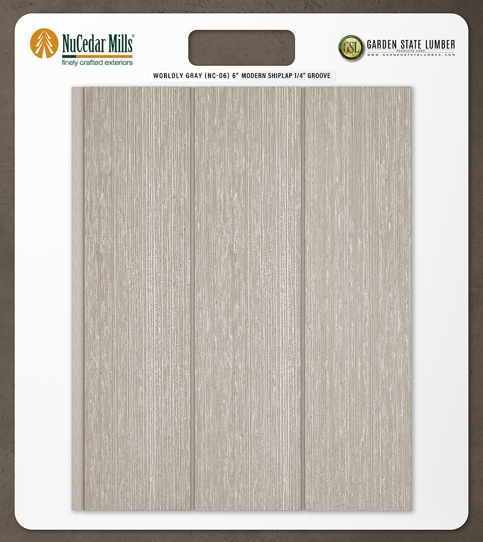 6″ RoughSawn T&G Modern Shiplap Strips - 2' x 2' Display