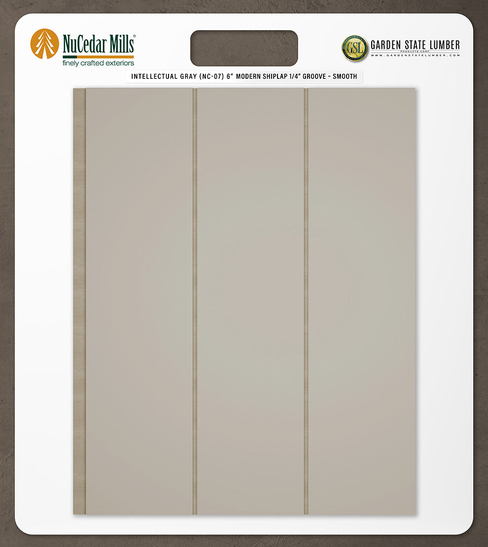 6″ Smooth T&G Modern Shiplap Strips - 2' x 2' Display