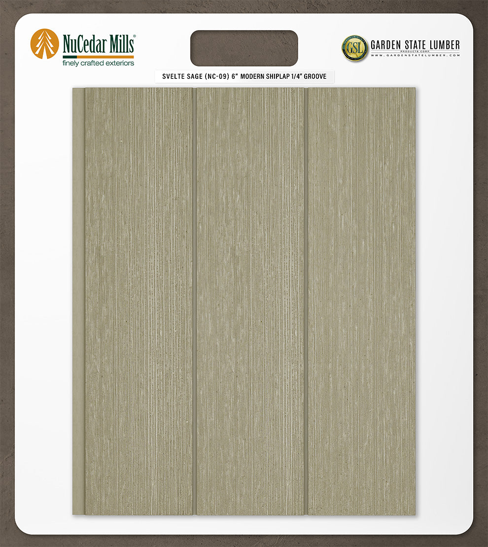6″ RoughSawn T&G Modern Shiplap Strips - 2' x 2' Display
