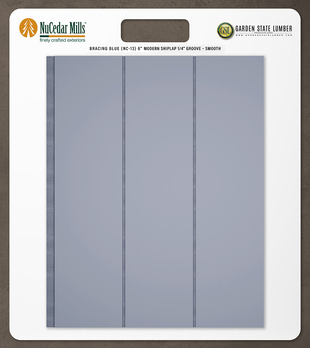 6″ Smooth T&G Modern Shiplap Strips - 2' x 2' Display