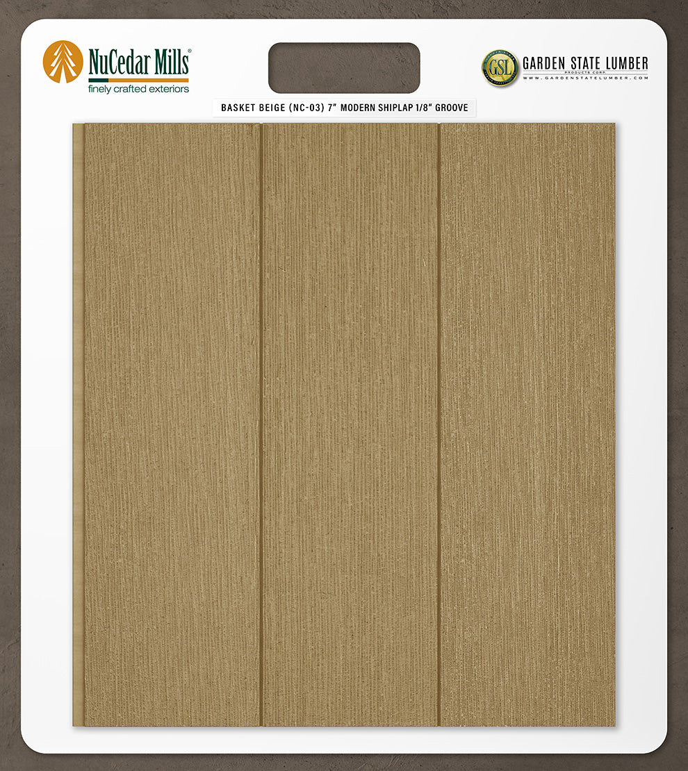 7″ RoughSawn T&G Modern Shiplap Strips - 2' x 2' Display
