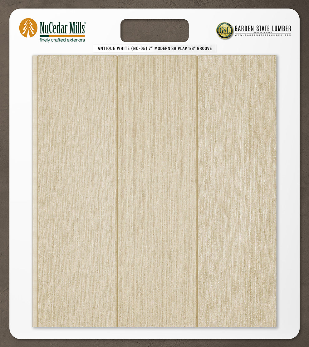7″ RoughSawn T&G Modern Shiplap Strips - 2' x 2' Display