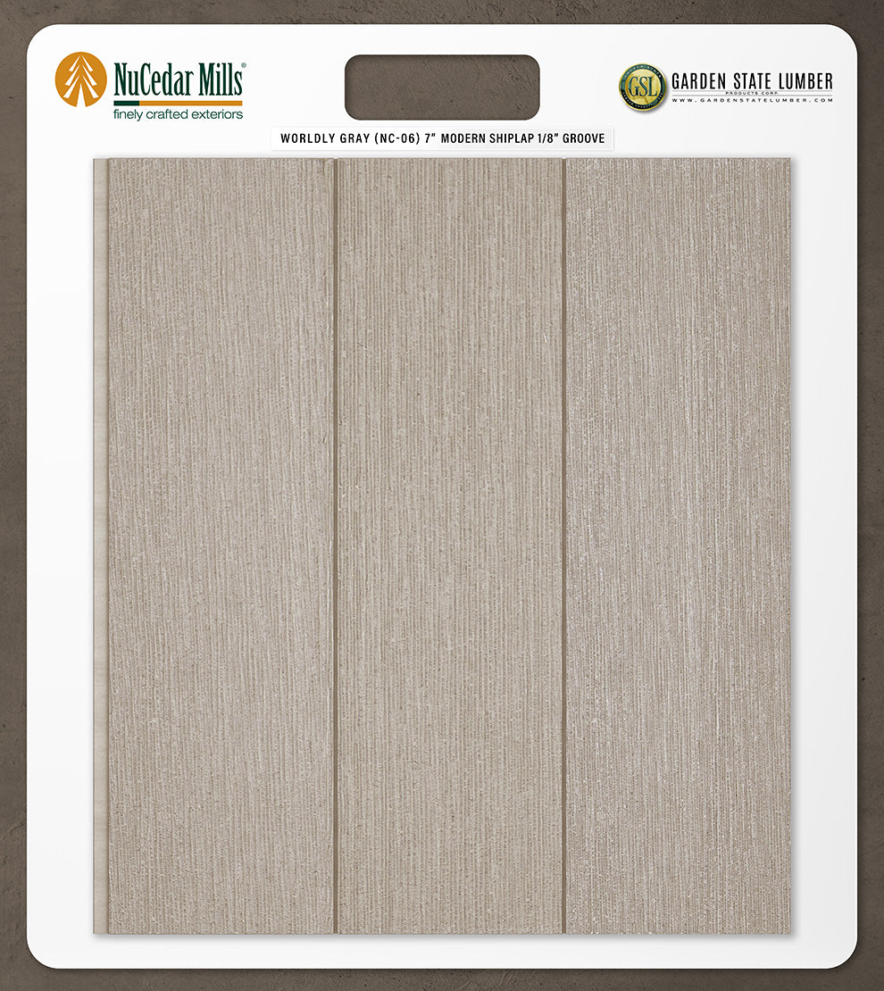 7″ RoughSawn T&G Modern Shiplap Strips - 2' x 2' Display