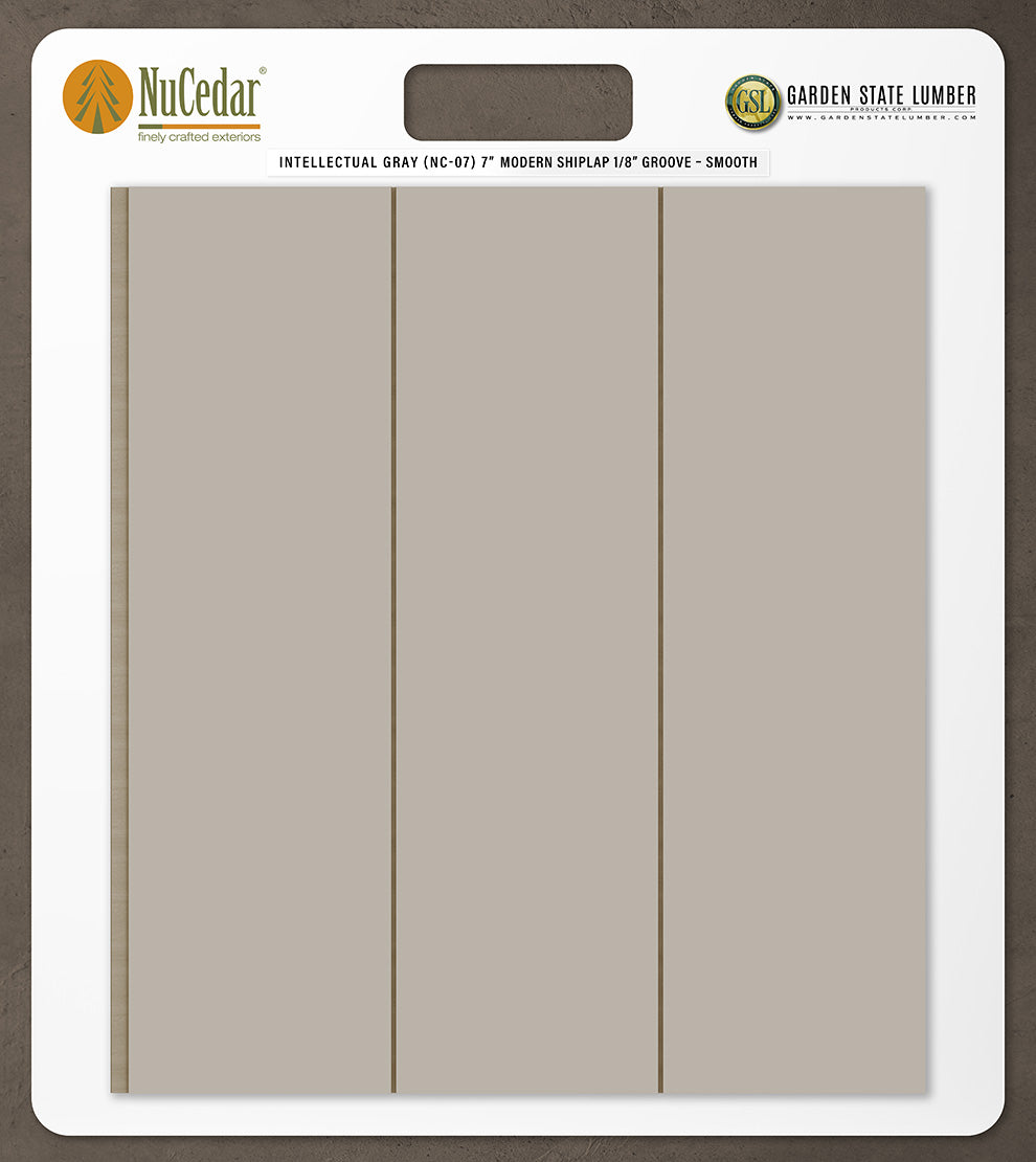 7″ Smooth T&G Modern Shiplap Strips - 2' x 2' Display