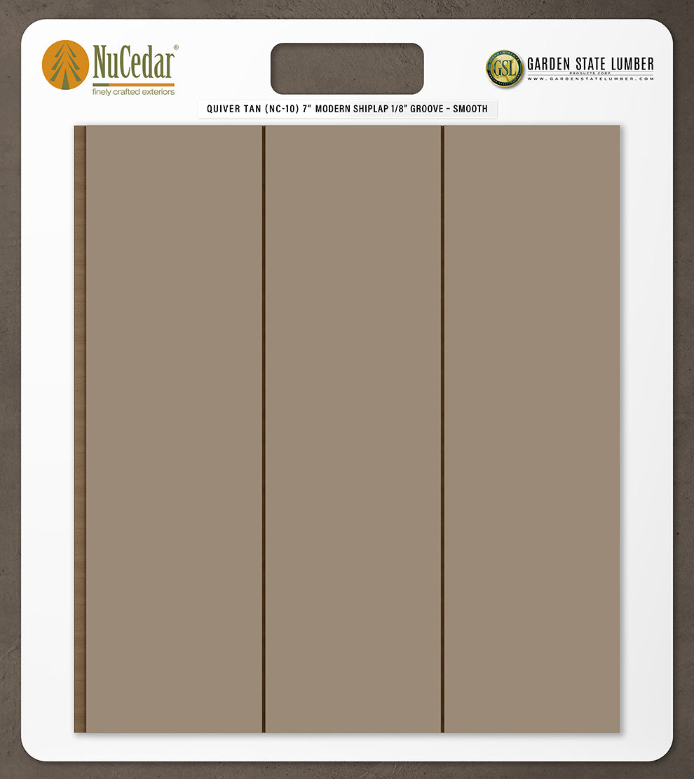 7″ Smooth T&G Modern Shiplap Strips - 2' x 2' Display