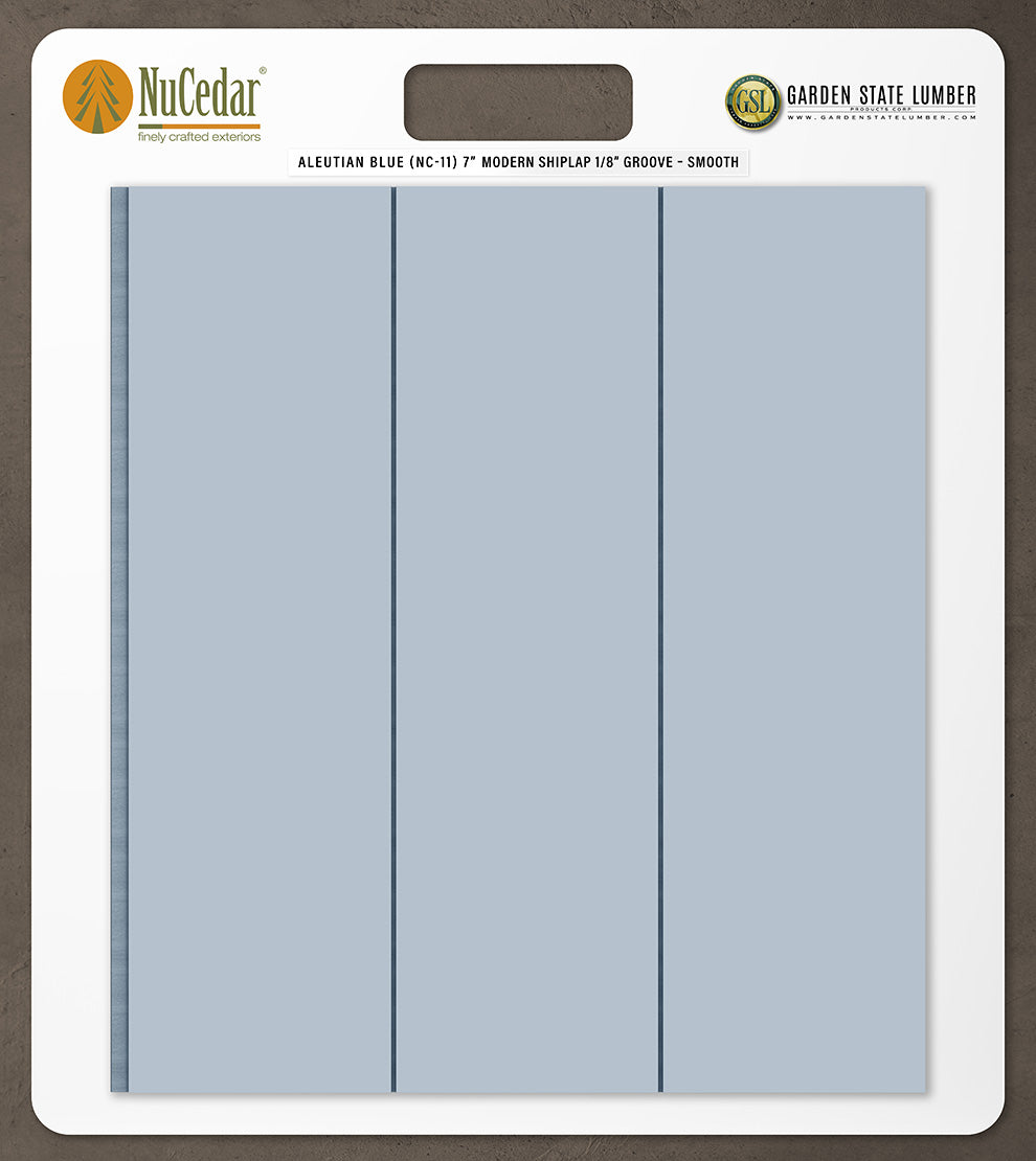 7″ Smooth T&G Modern Shiplap Strips - 2' x 2' Display