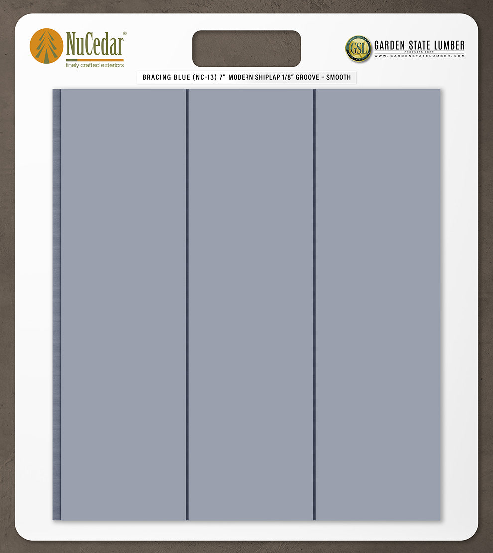 7″ Smooth T&G Modern Shiplap Strips - 2' x 2' Display