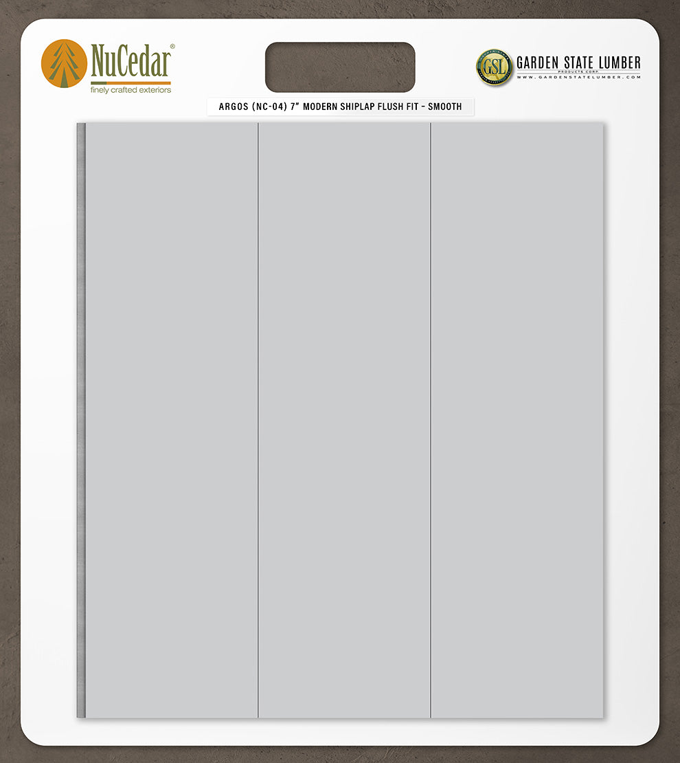 7″ Smooth T&G Modern Shiplap Strips - 2' x 2' Display
