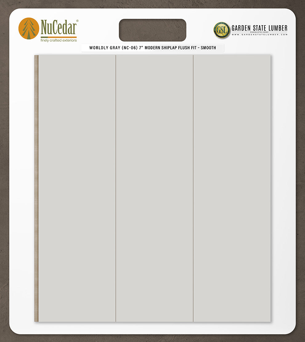 7″ Smooth T&G Modern Shiplap Strips - 2' x 2' Display