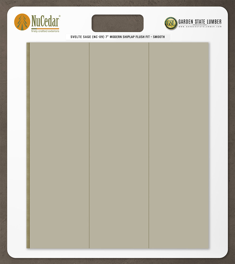 7″ Smooth T&G Modern Shiplap Strips - 2' x 2' Display