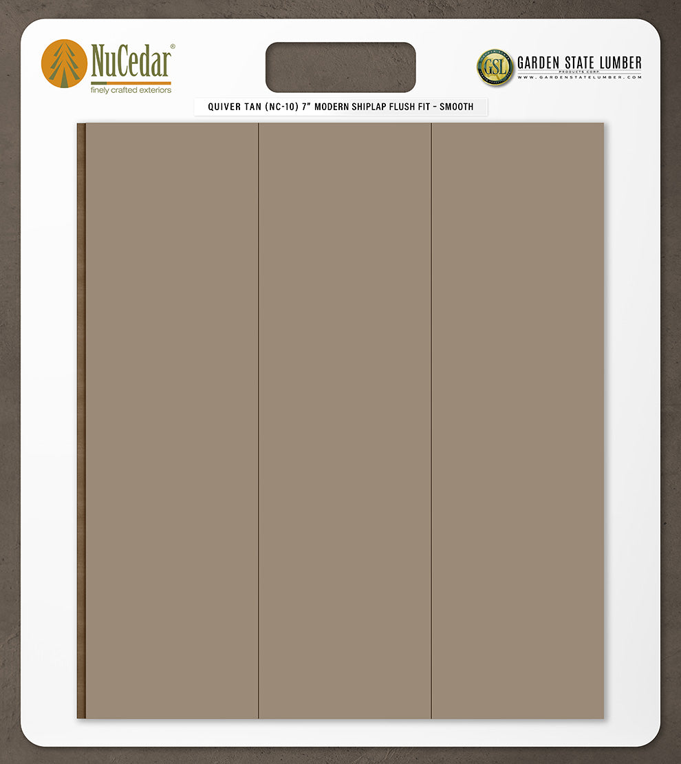7″ Smooth T&G Modern Shiplap Strips - 2' x 2' Display