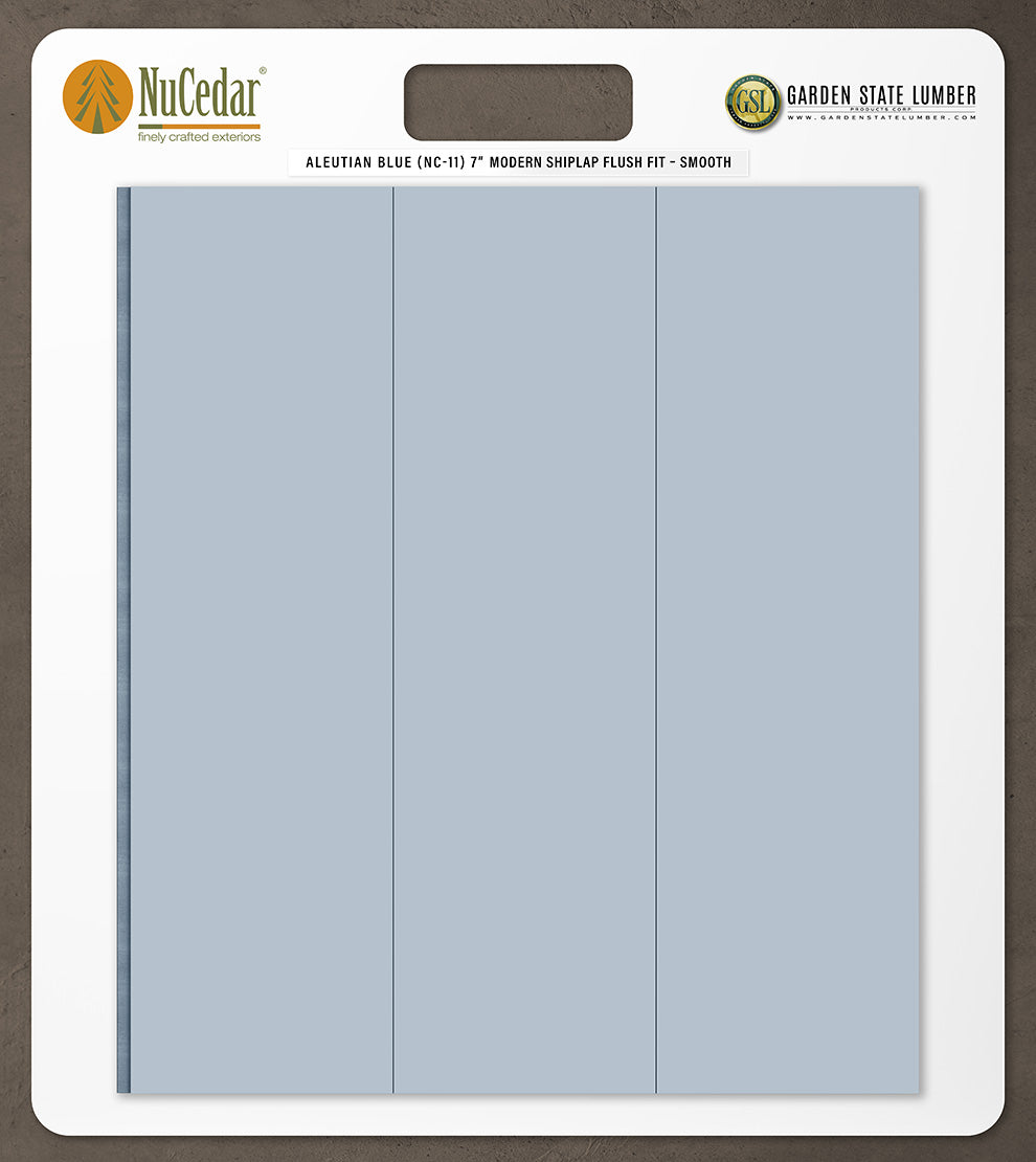 7″ Smooth T&G Modern Shiplap Strips - 2' x 2' Display