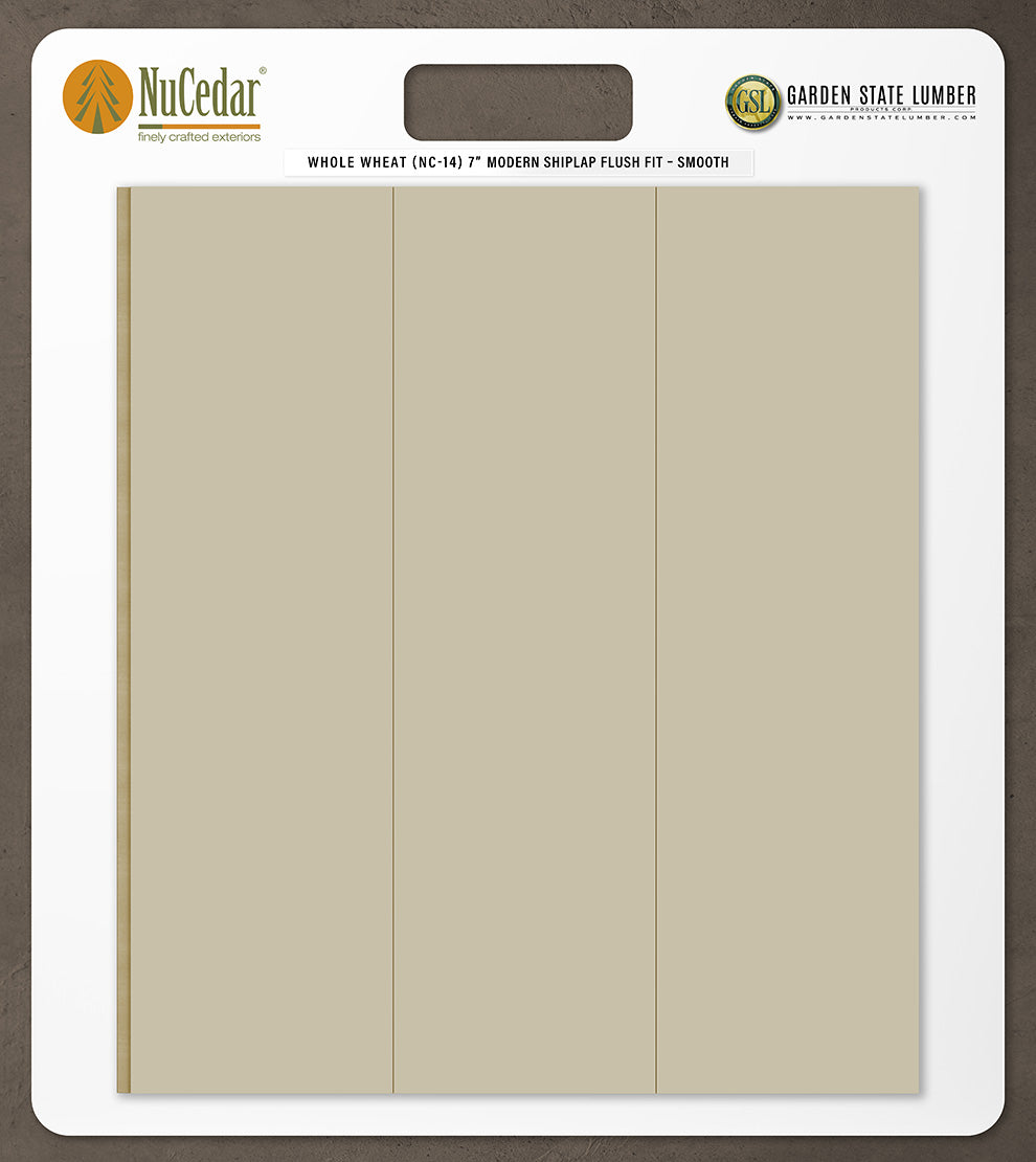 7″ Smooth T&G Modern Shiplap Strips - 2' x 2' Display