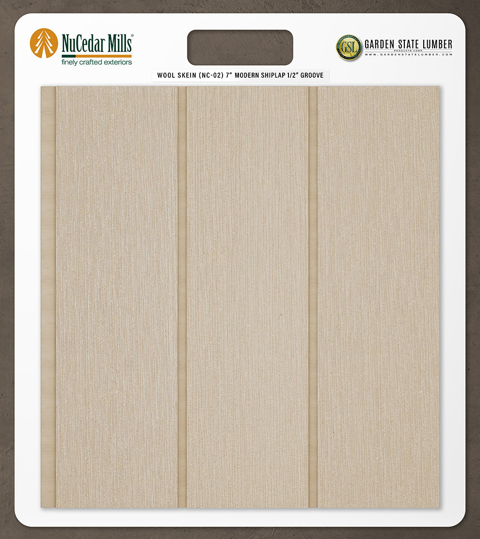 7″ RoughSawn T&G Modern Shiplap Strips - 2' x 2' Display
