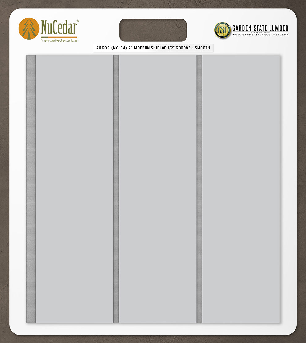 7″ Smooth T&G Modern Shiplap Strips - 2' x 2' Display