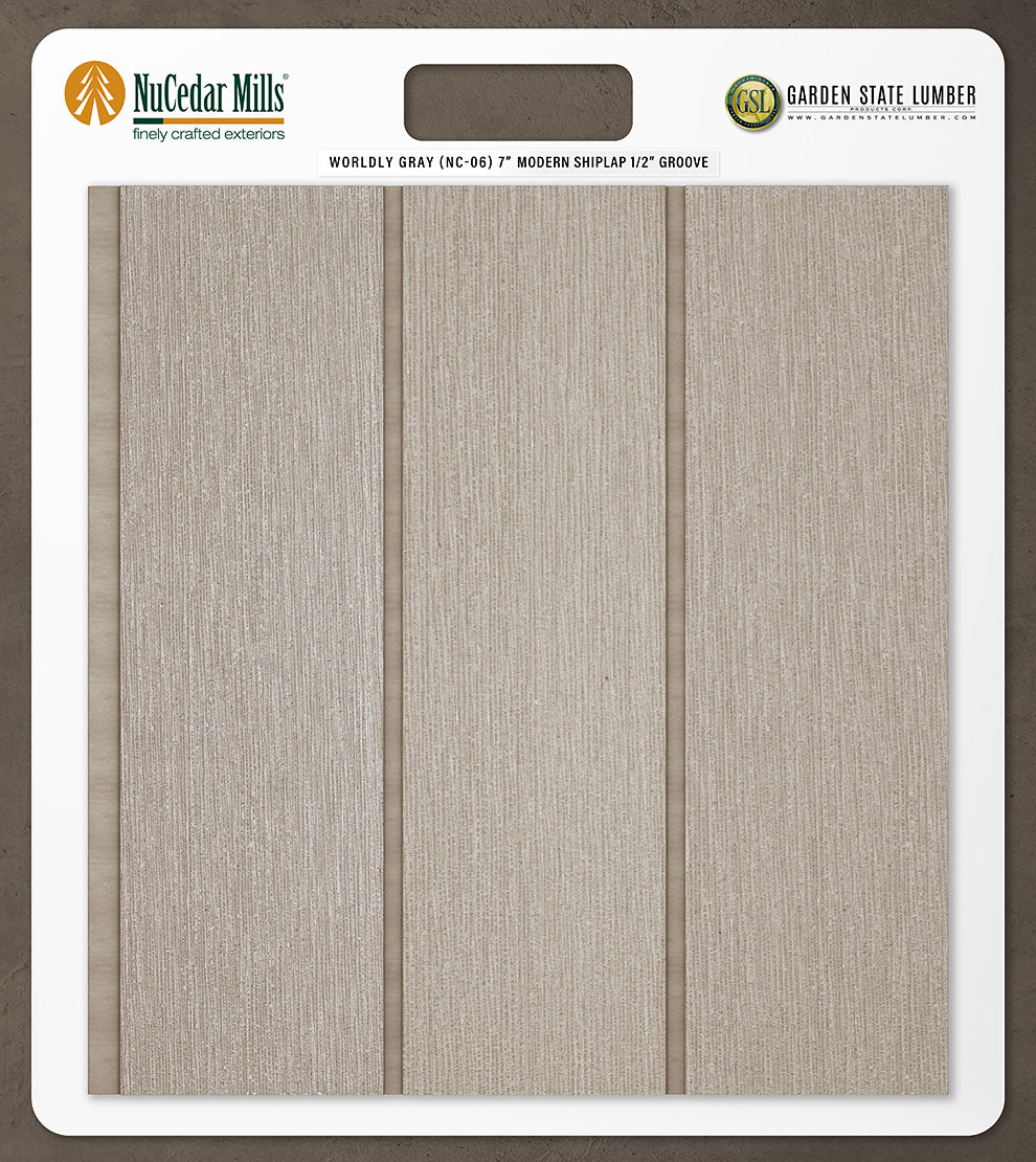 7″ RoughSawn T&G Modern Shiplap Strips - 2' x 2' Display