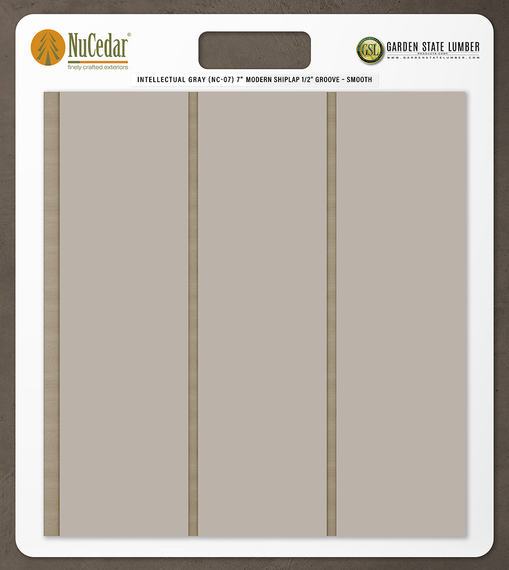 7″ Smooth T&G Modern Shiplap Strips - 2' x 2' Display