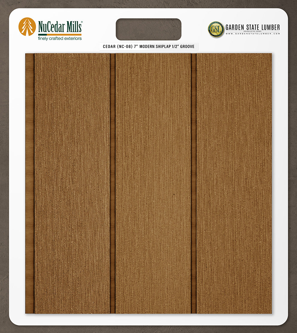7″ RoughSawn T&G Modern Shiplap Strips - 2' x 2' Display