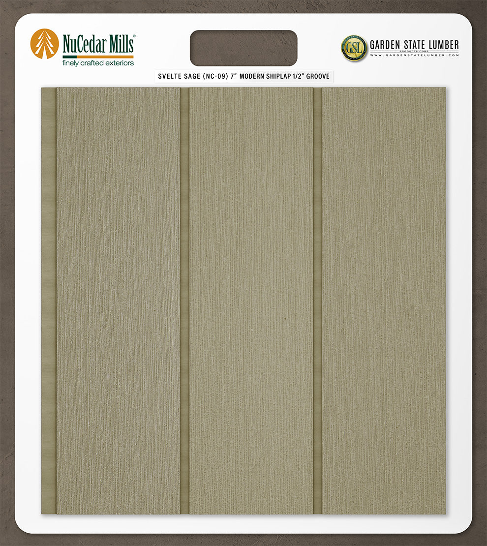 7″ RoughSawn T&G Modern Shiplap Strips - 2' x 2' Display