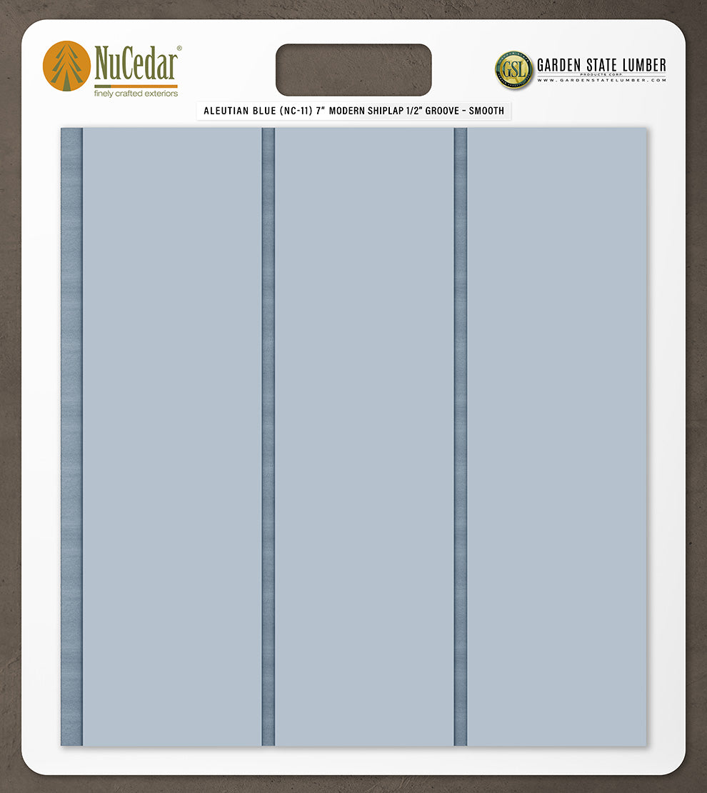 7″ Smooth T&G Modern Shiplap Strips - 2' x 2' Display