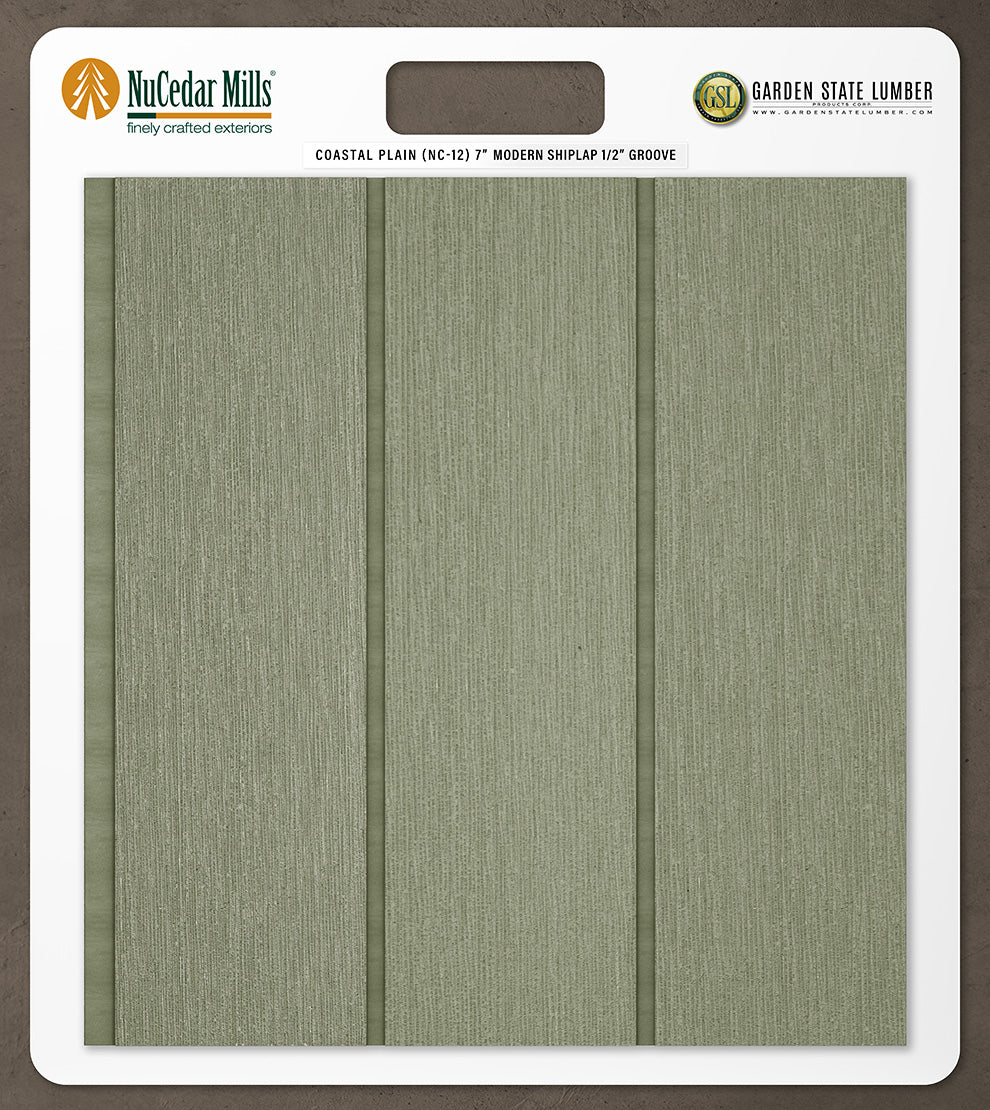 7″ RoughSawn T&G Modern Shiplap Strips - 2' x 2' Display