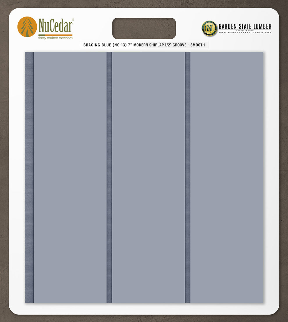 7″ Smooth T&G Modern Shiplap Strips - 2' x 2' Display