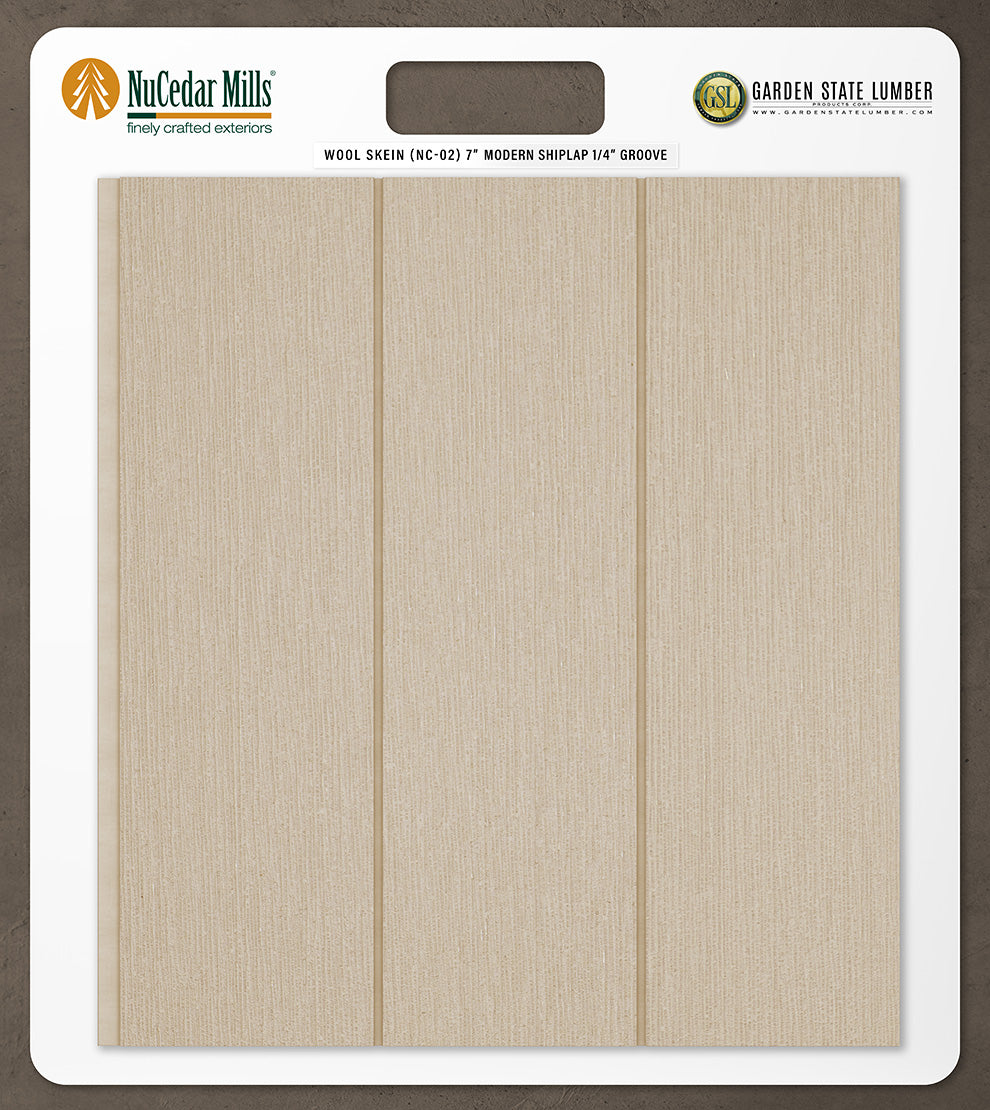 7″ RoughSawn T&G Modern Shiplap Strips - 2' x 2' Display