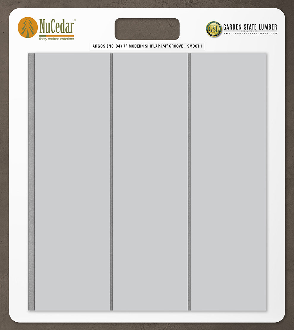 7″ Smooth T&G Modern Shiplap Strips - 2' x 2' Display