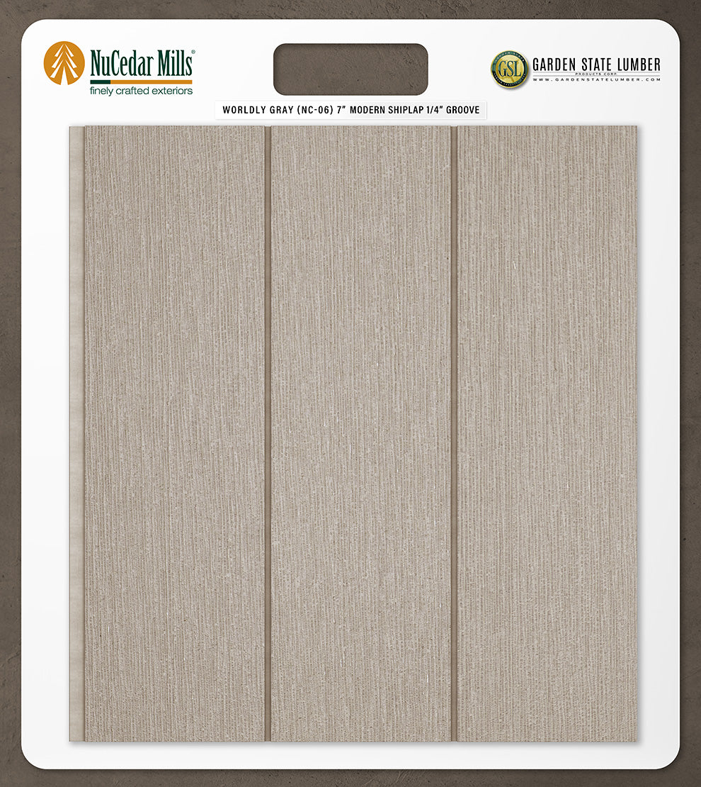 7″ RoughSawn T&G Modern Shiplap Strips - 2' x 2' Display