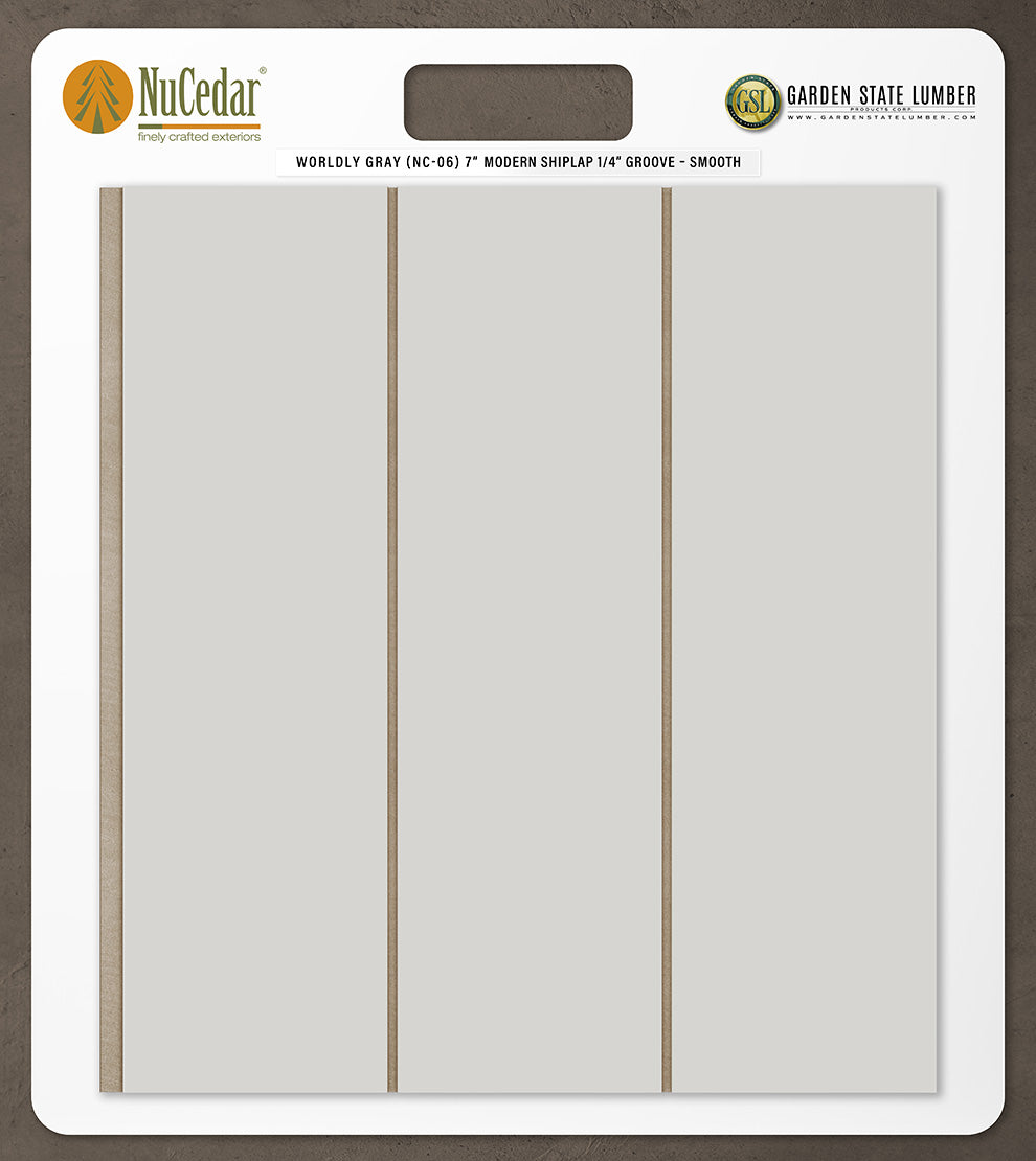 7″ Smooth T&G Modern Shiplap Strips - 2' x 2' Display