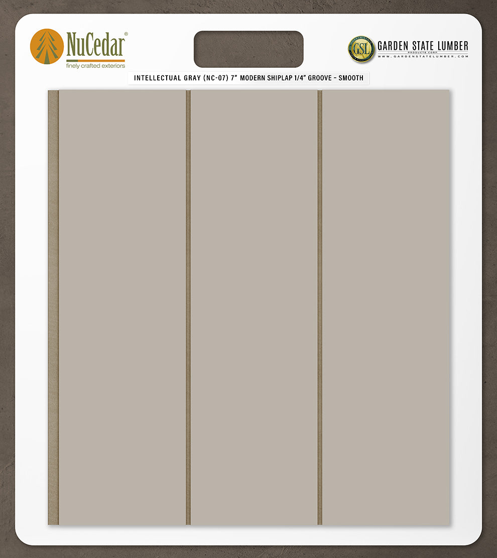 7″ Smooth T&G Modern Shiplap Strips - 2' x 2' Display