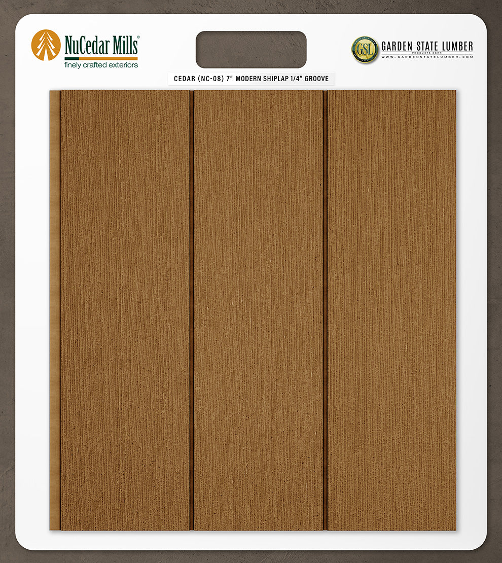 7″ RoughSawn T&G Modern Shiplap Strips - 2' x 2' Display