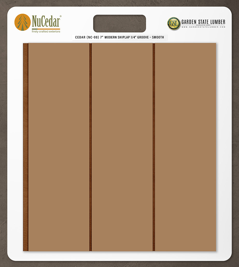 7″ Smooth T&G Modern Shiplap Strips - 2' x 2' Display