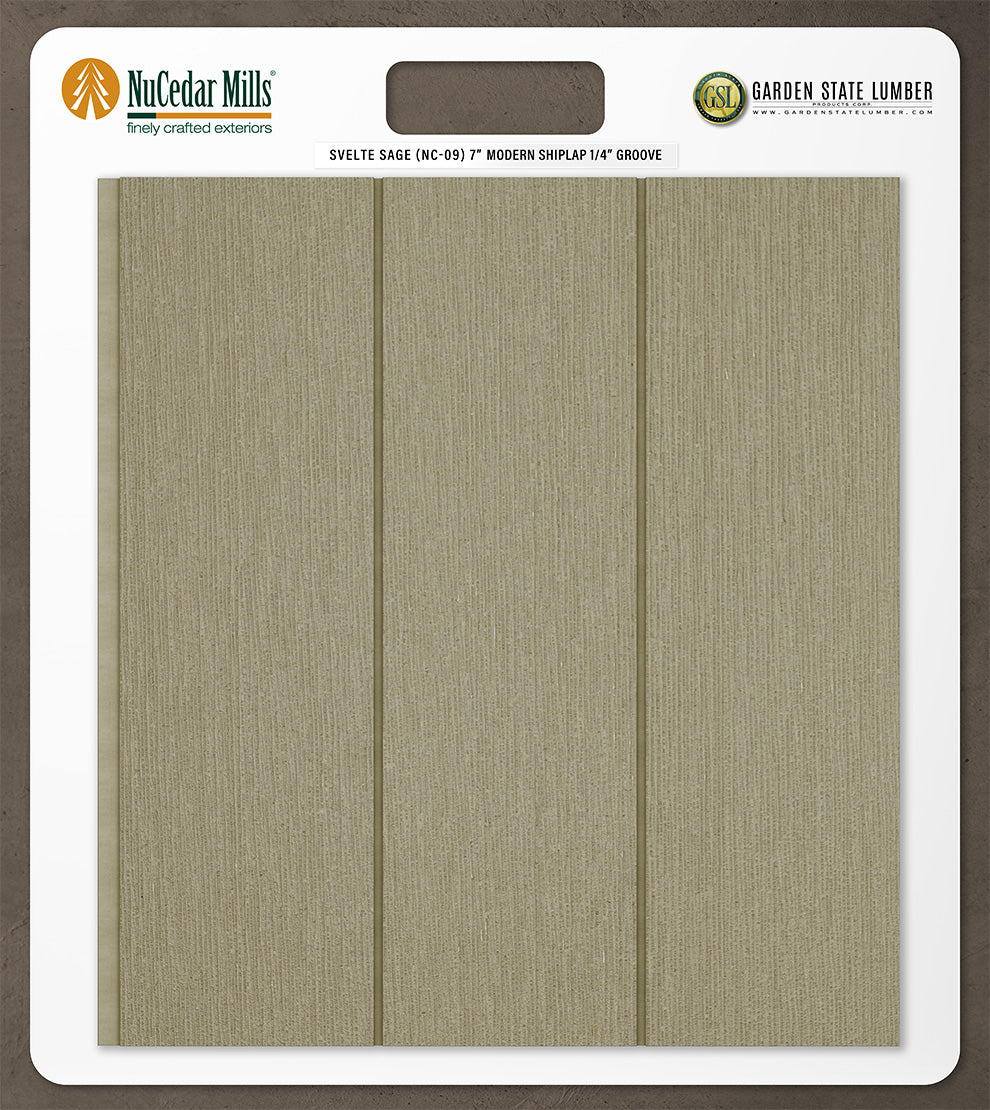 7″ RoughSawn T&G Modern Shiplap Strips - 2' x 2' Display