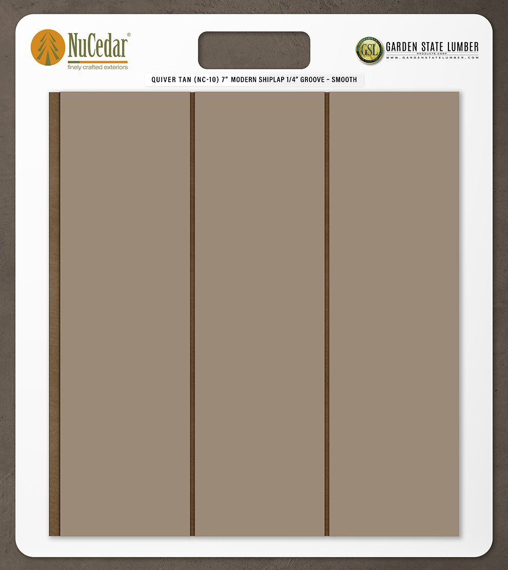 7″ Smooth T&G Modern Shiplap Strips - 2' x 2' Display