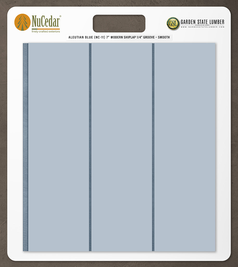 7″ Smooth T&G Modern Shiplap Strips - 2' x 2' Display
