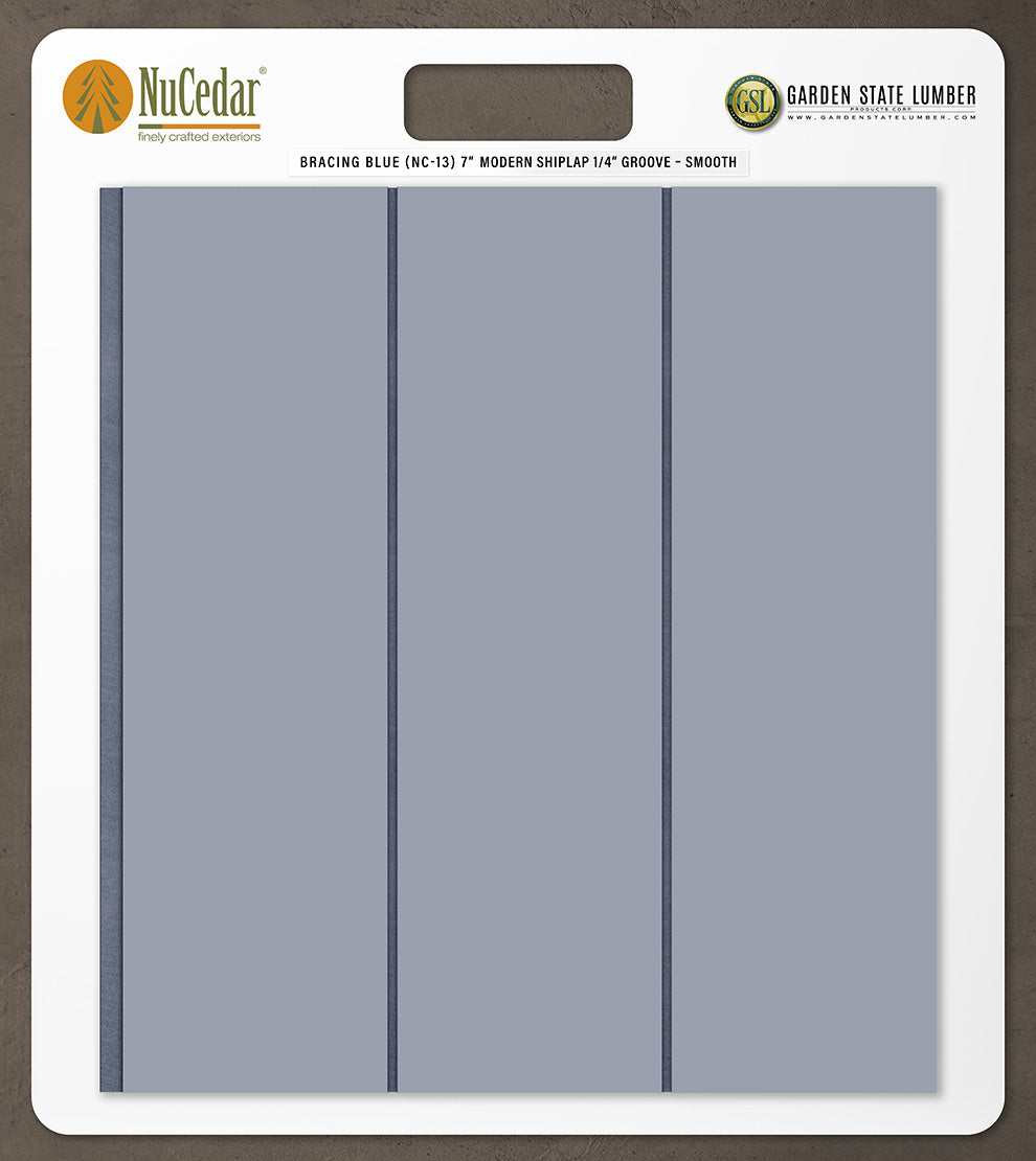 7″ Smooth T&G Modern Shiplap Strips - 2' x 2' Display