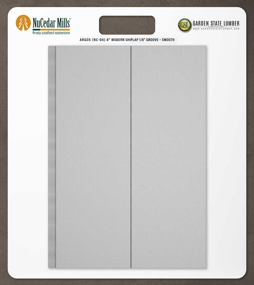 8″ Smooth T&G Modern Shiplap Strips - 2' x 2' Display