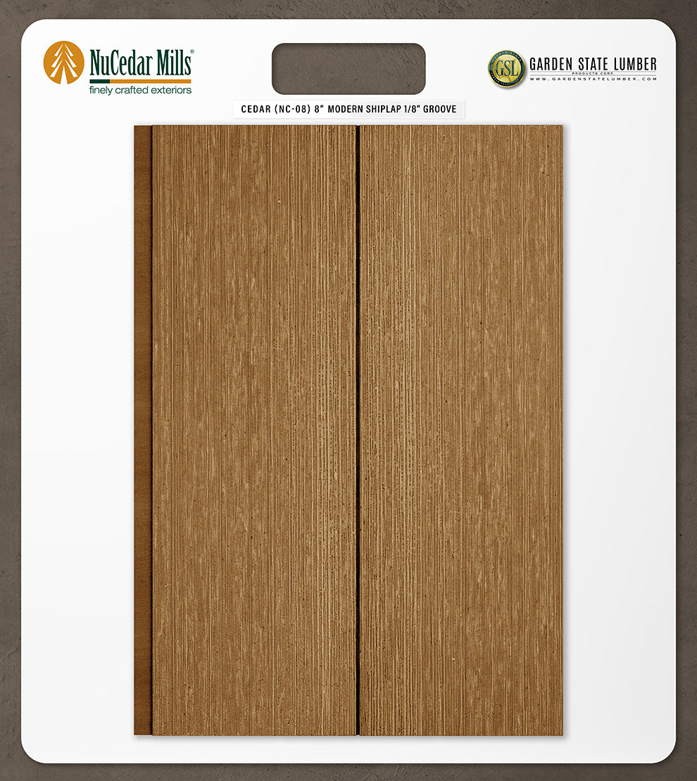 8″ RoughSawn T&G Modern Shiplap Strips - 2' x 2' Display