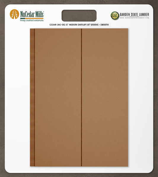 8″ Smooth T&G Modern Shiplap Strips - 2' x 2' Display