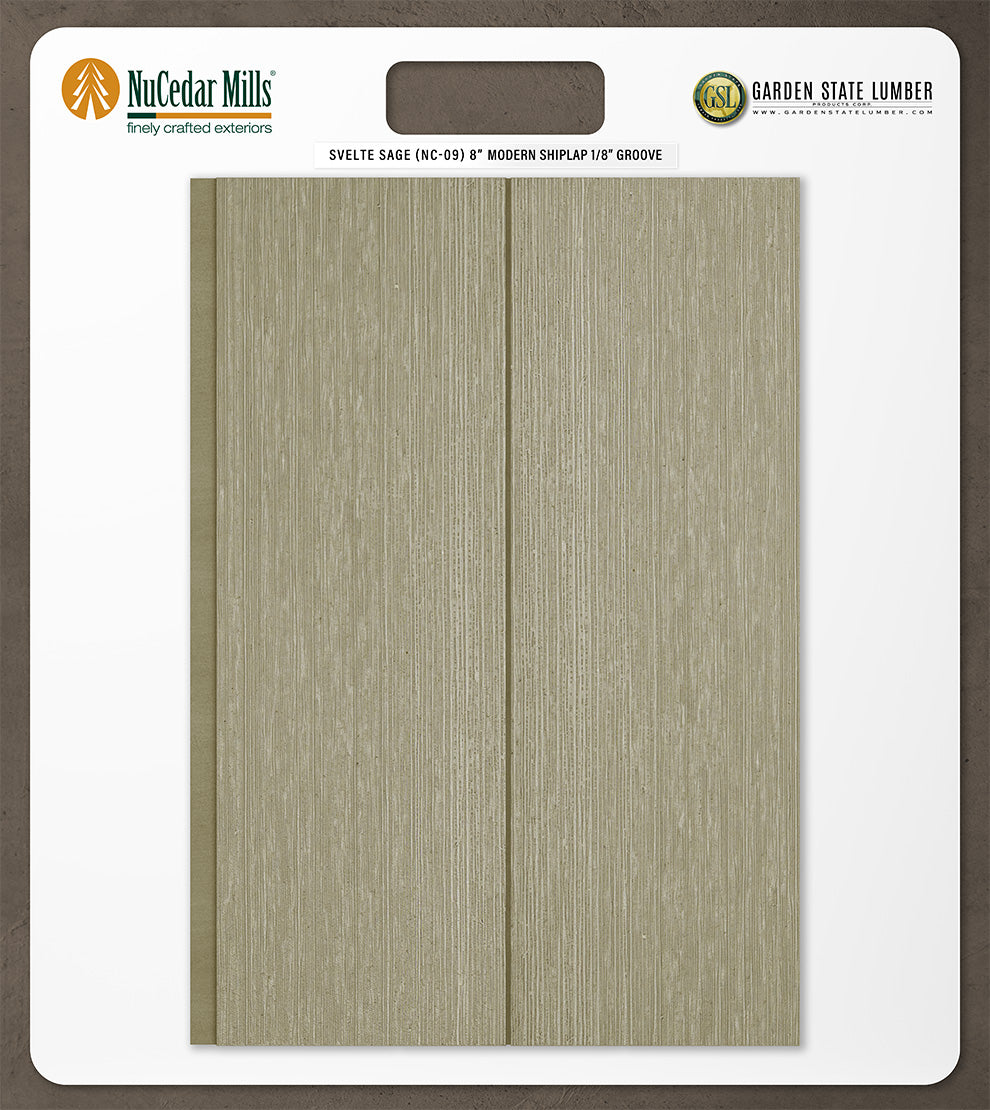 8″ RoughSawn T&G Modern Shiplap Strips - 2' x 2' Display