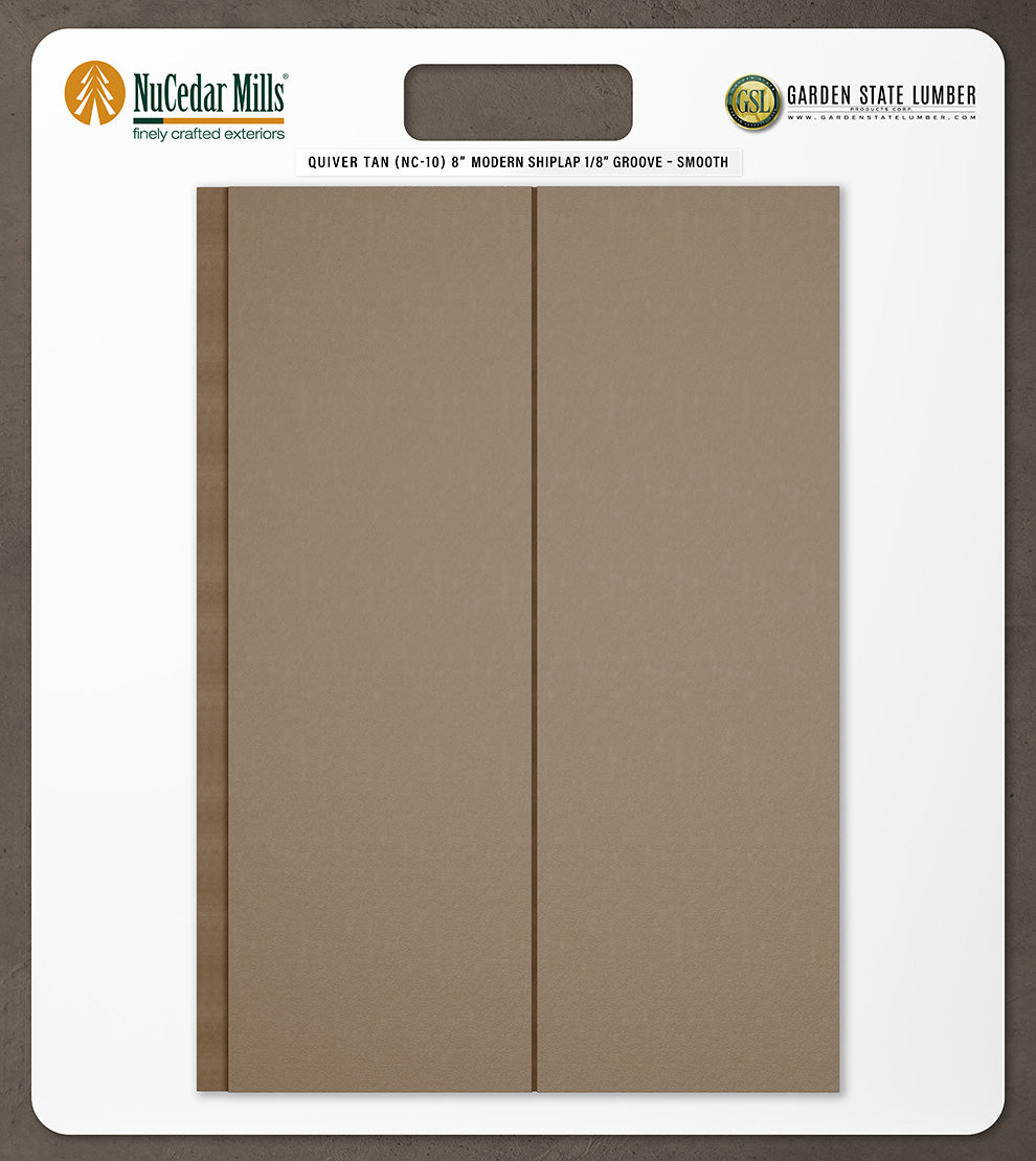 8″ Smooth T&G Modern Shiplap Strips - 2' x 2' Display