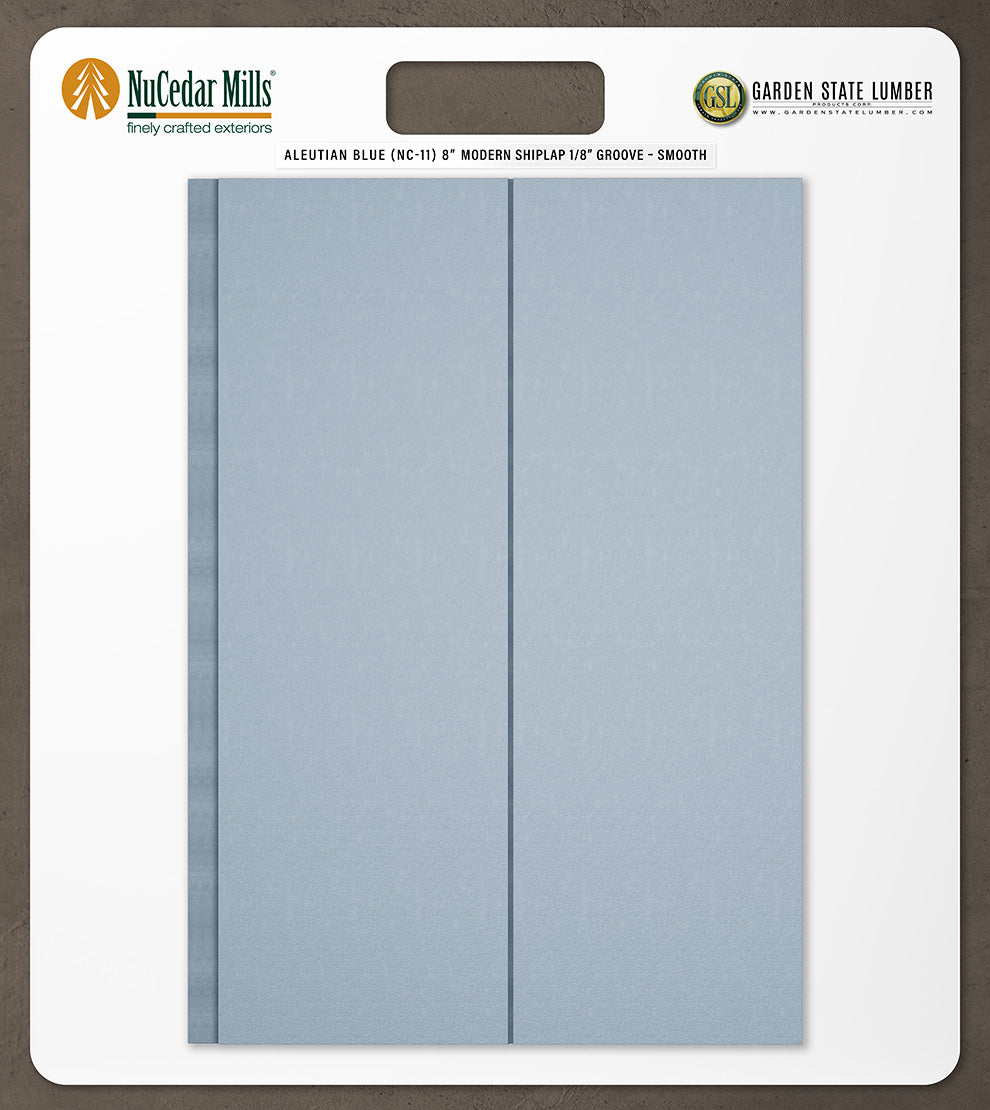 8″ Smooth T&G Modern Shiplap Strips - 2' x 2' Display