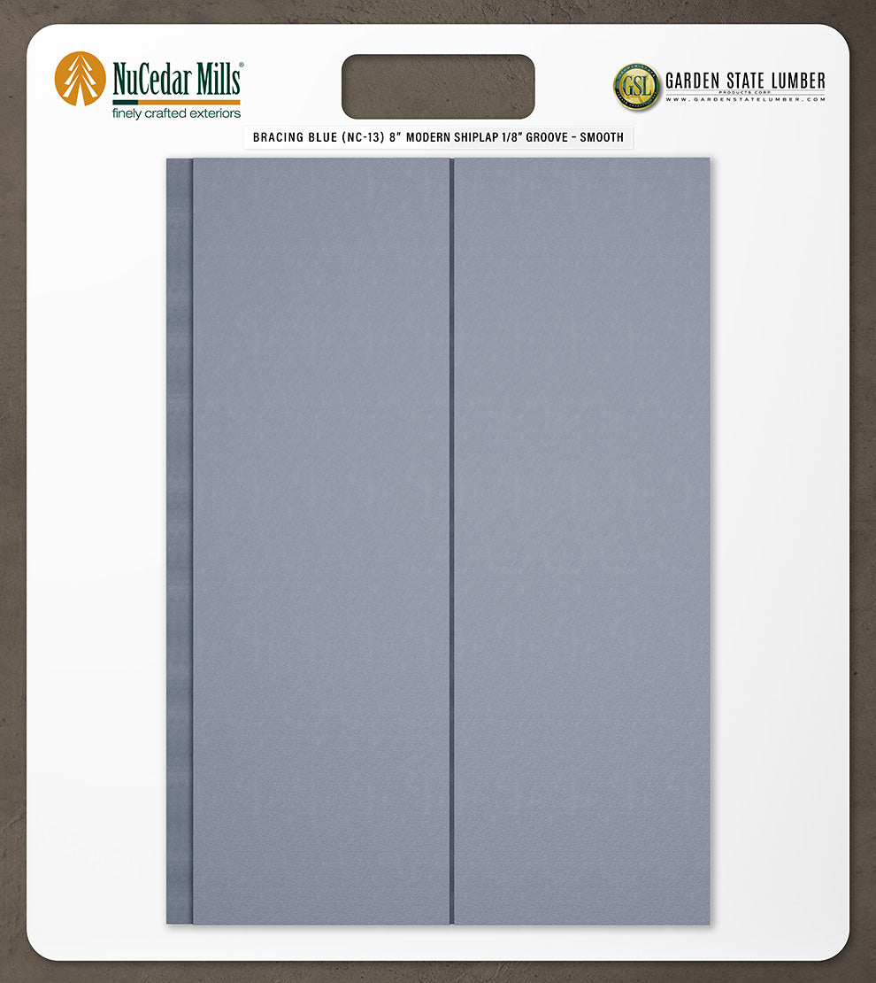8″ Smooth T&G Modern Shiplap Strips - 2' x 2' Display